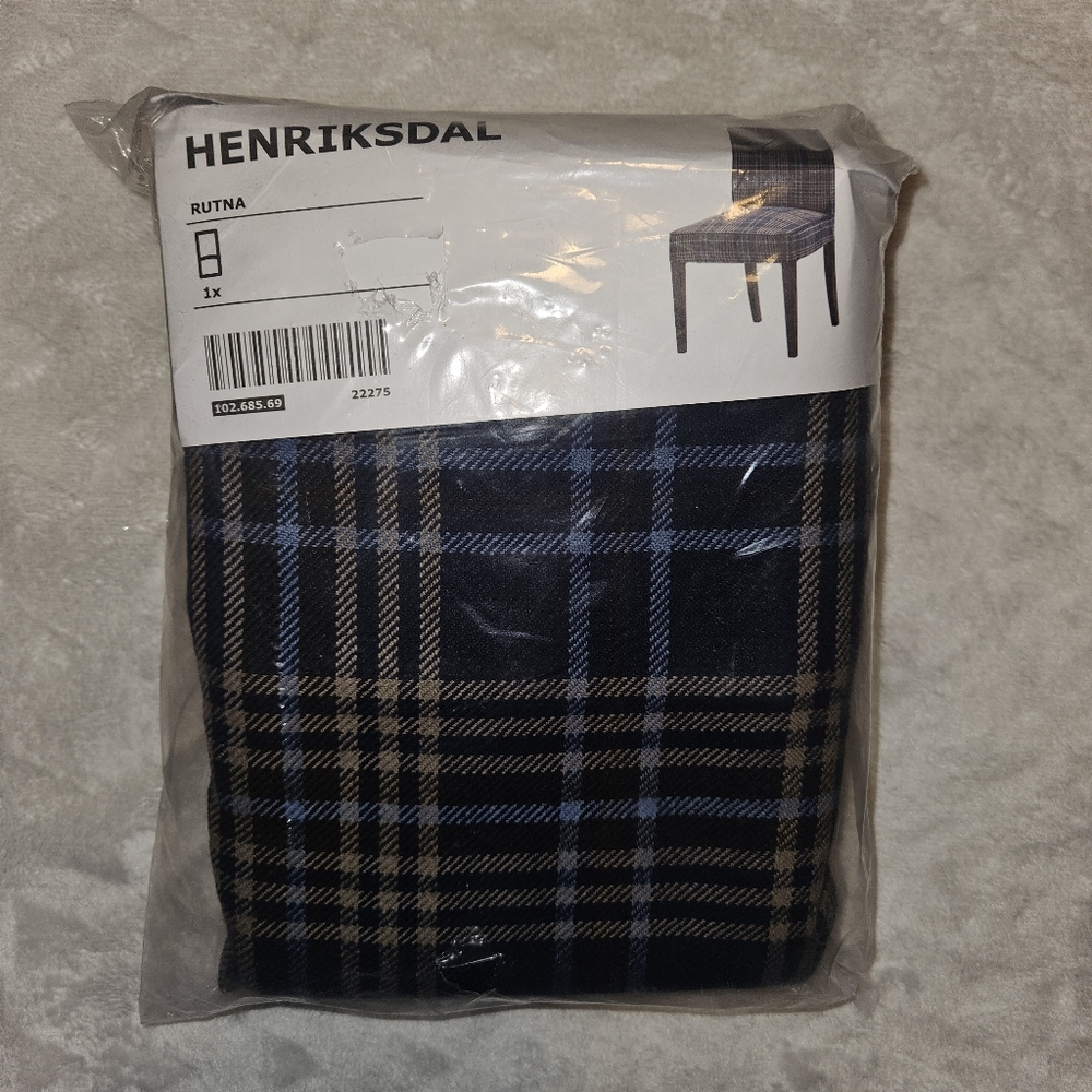 Ikea Henriksdal Slipcover Chair Cover Rutna Plaid Blue